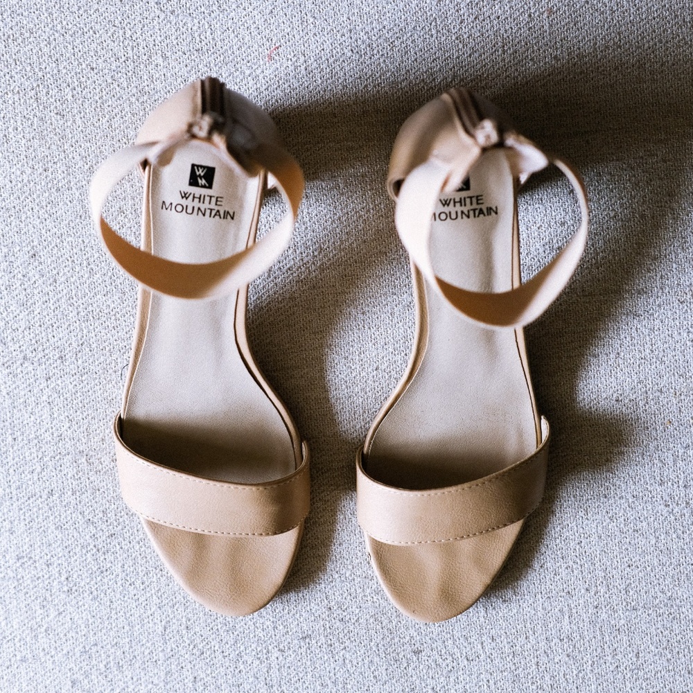 Nude Strappy Sandal Pumps from White Mountain, DSW